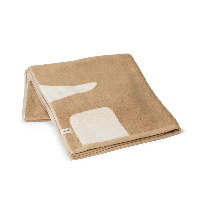 Ebb Drap de bain, sable/blanc naturel de Ferm Living