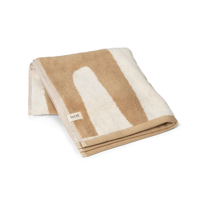 Ebb Serviette de bain, sable/blanc naturel de Ferm Living