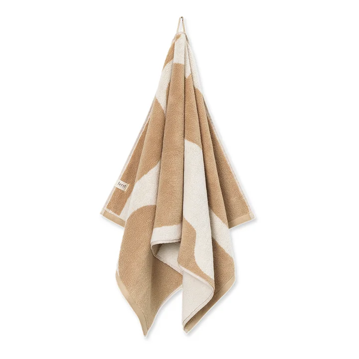 Ebb Serviette de bain, sable/blanc naturel de Ferm Living