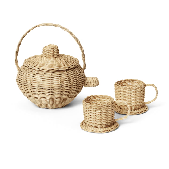 Rotin Set de thé, naturel de ferm Living