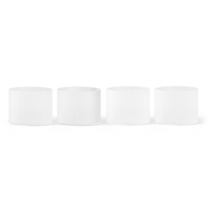 Ripple Verre à boire low, frosted (set de 4) de Ferm Living