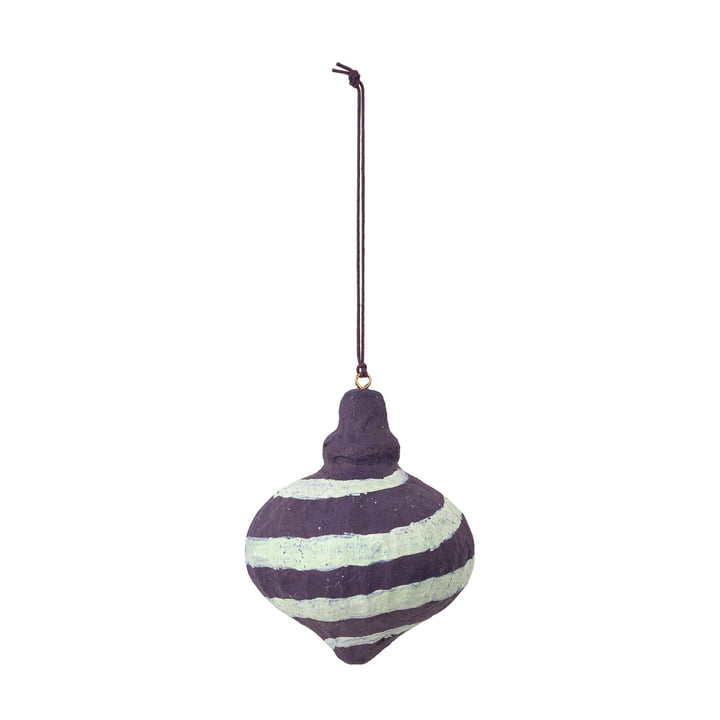 Pulp Spinning Top Pendentif décoratif, Ø7,5 x H9 cm, Blackberry Purple de Broste Copenhagen