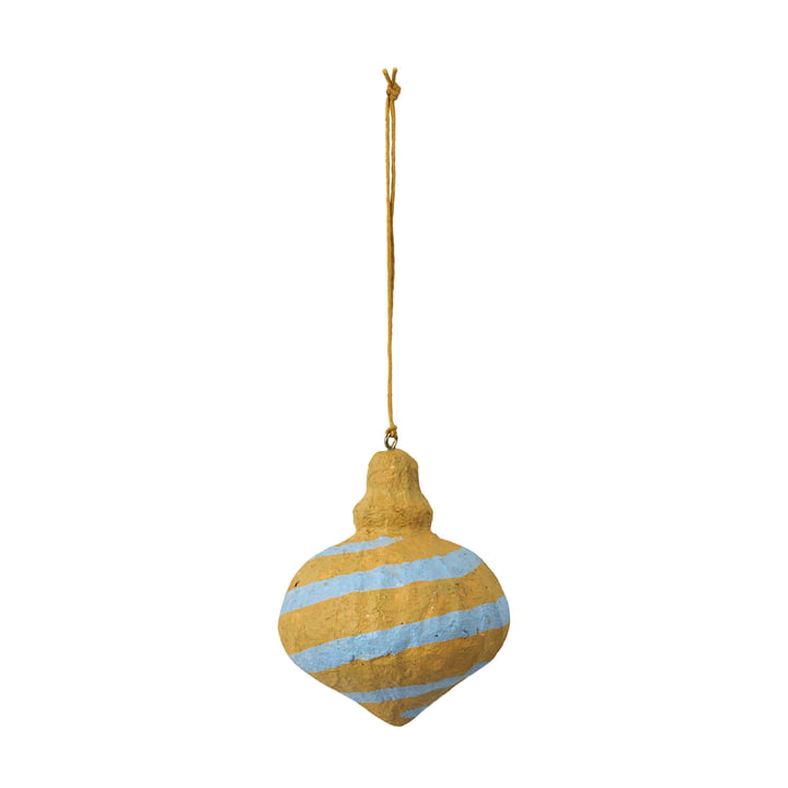 Pulp Spinning Top Pendentif décoratif, Ø7,5 x H9 cm, Pigeon Blue de Broste Copenhagen