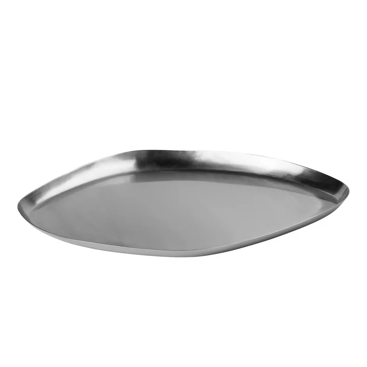 Broste Copenhagen - Mie Plateau de service, 32 x 39 cm, Silver Finish