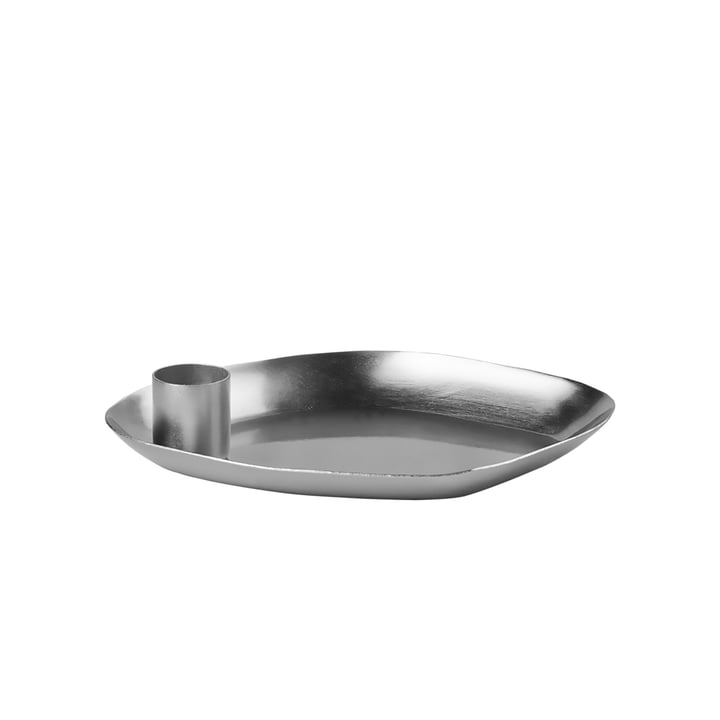 Mie Plateau pour bougies, 15 x 11 cm, Silver Finish de Broste Copenhagen