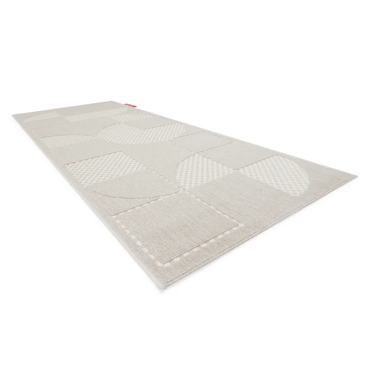 Fatboy - Carpretty Catwalk Jigsaw Tapis d'extérieur, 80 x 200 cm, crème / blanc