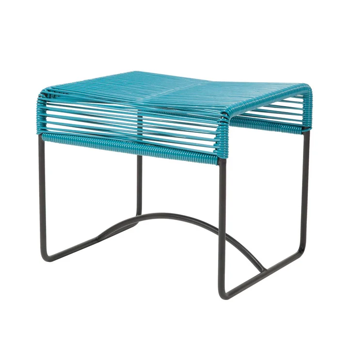 Acapulco Design - Acapulco Tabouret, bleu pétrole/noir