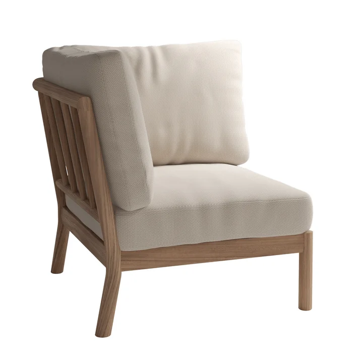 Skagerak Tradition Outdoor Sofa module d'angle, teck / light sand de Fritz Hansen