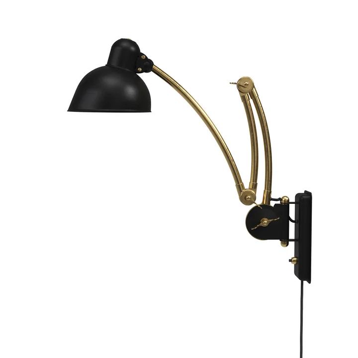 KAISER idell 6559-W Applique murale, laiton / noir de Fritz Hansen