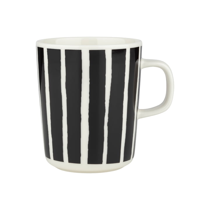 Oiva Piccolo Tasse avec anse, 250 ml, blanc / noir de Marimekko