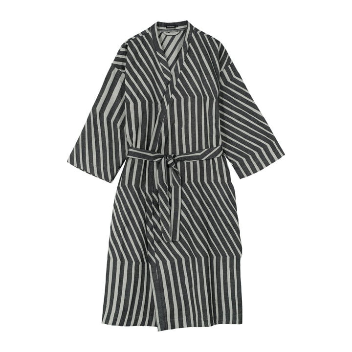 Kalasääski peignoir, blanc cassé / charcoal de Marimekko