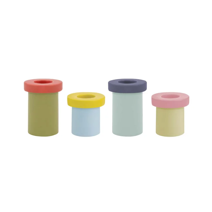 Set de bougeoirs Pippo, multicolore (set de 4) de Remember