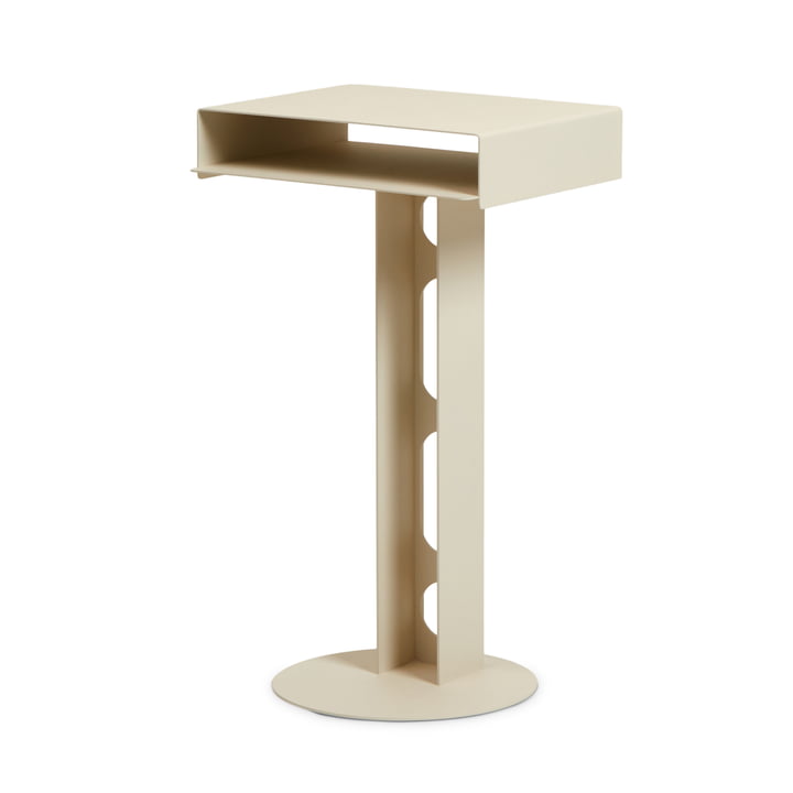 Pedestal - Sidekick Table, pearl