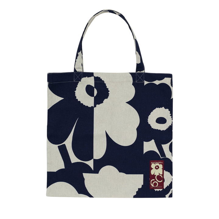 Sac Unikko Kollaasi, lin / marine foncé de Marimekko