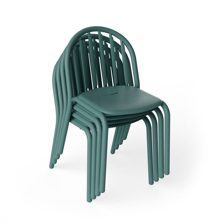 Fred's Outdoor chaise, vert sauge foncé (set de 4) (édition exclusive) de Fatboy