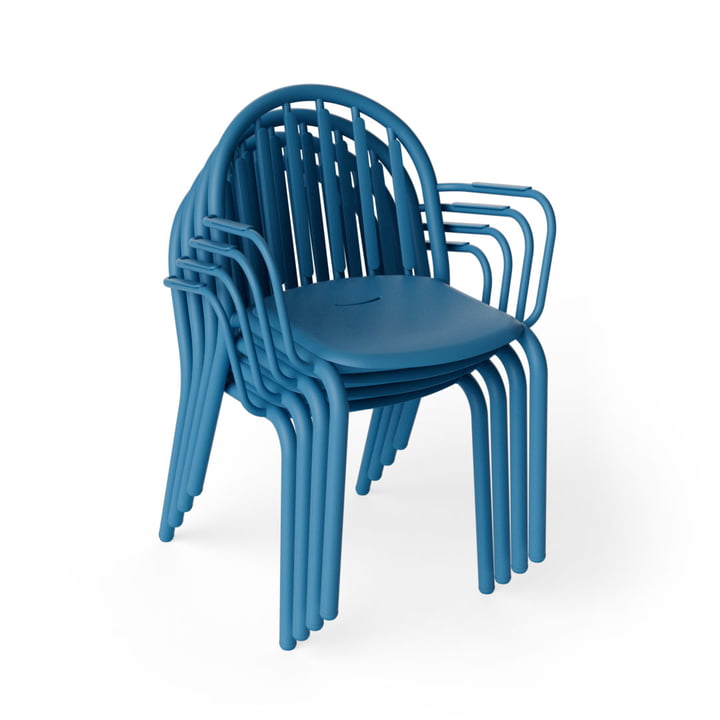 Fred's Outdoor fauteuil, wave blue (set de 4) (édition exclusive) de Fatboy