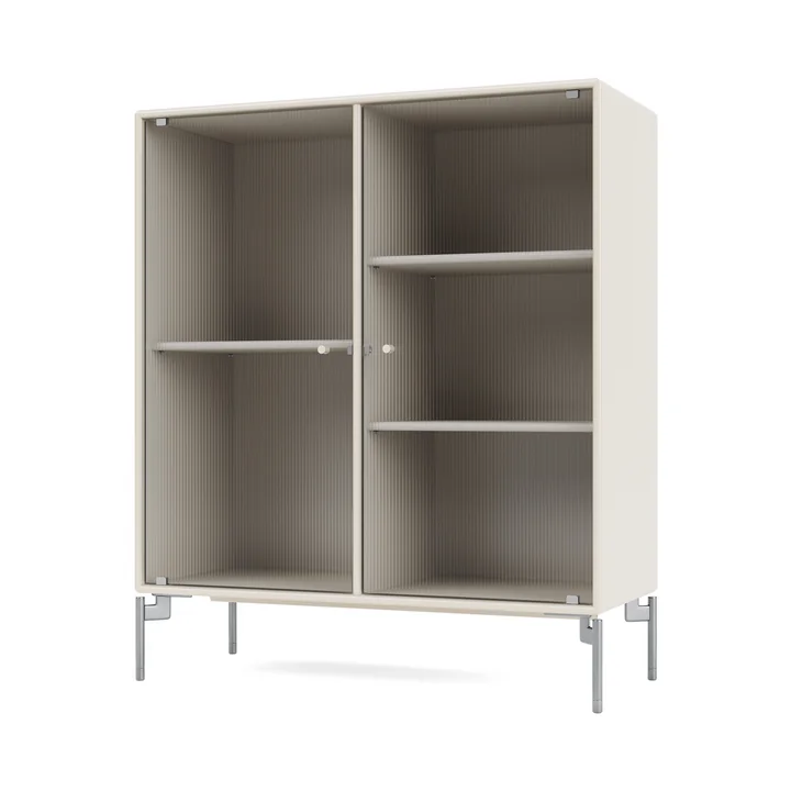 Ripple II Armoire vitrine, oat / chrome de Montana