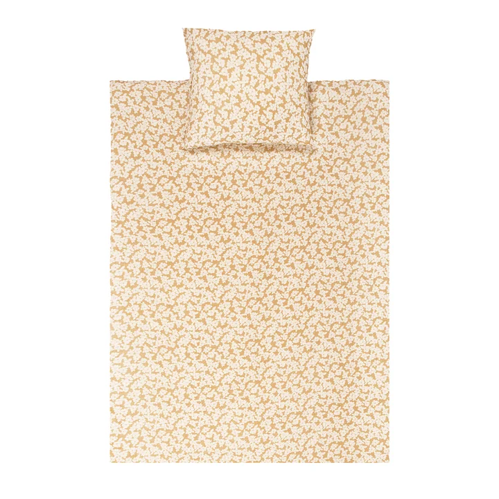Wabi Sabi Linge de lit enfant en mousseline, 100 x 140 cm, golden brown sakura de Nobodinoz