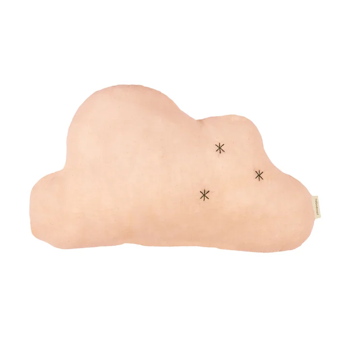 Wabi Sabi Musselin Cloud Coussin, 37 x 25 cm, powder pink de Nobodinoz