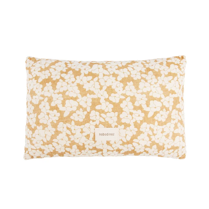 Wabi Sabi Coussin en mousseline, 35 x 23 cm, golden brown sakura de Nobodinoz