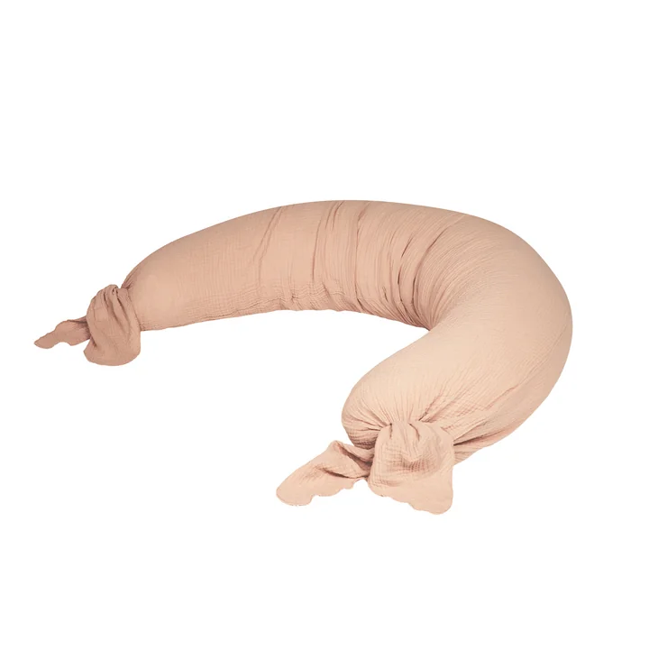 Wabi Sabi Coussin d'allaitement/de côté, 225 x 35 cm, powder pink de Nobodinoz