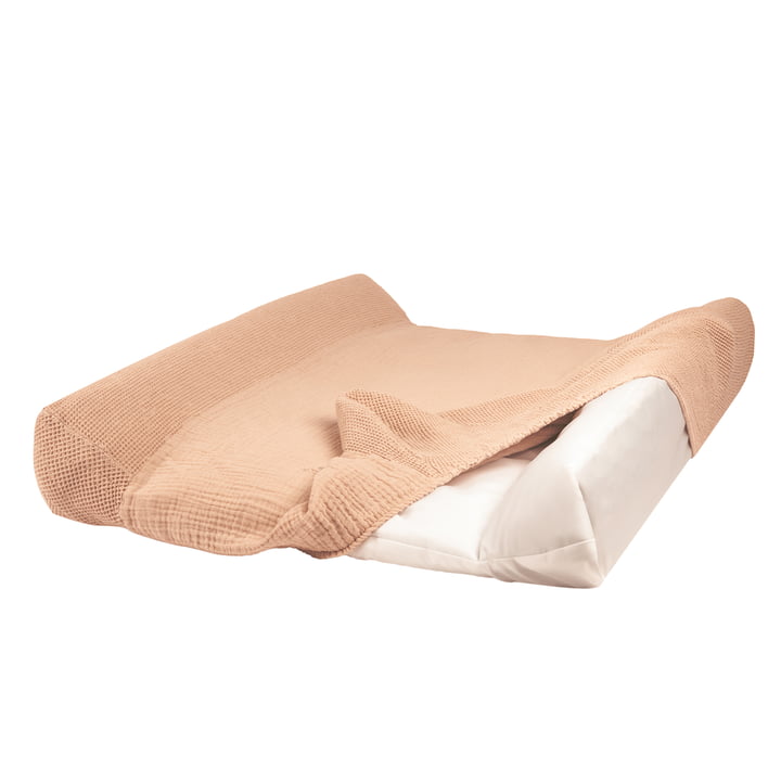 Zen Matelas à langer avec housse Wabi Sabi, 50 x 70 cm, powder pink de Nobodinoz