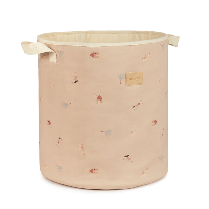 Panier de rangement, Ø 37 x H 41 cm, pink sweet home de Nobodinoz