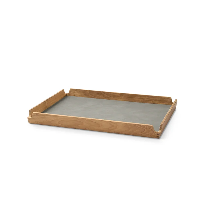 Lind DNA - Airy Teak Plateau Square, M, Nupo light grey / teak