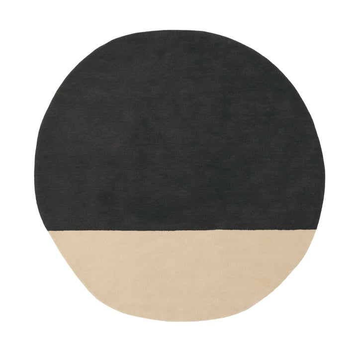 Pearl tapis en laine, 200 x 197 cm, noir de nanimarquina