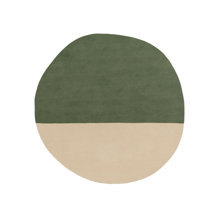 Pearl tapis en laine, 150 x 148 cm, vert de nanimarquina