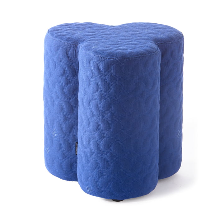 Pols Potten - Clover x ByBorre Tabouret, Ø 45 x H 37 cm, Swell, bleu foncé