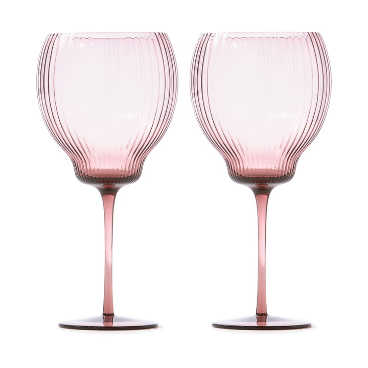 Pols Potten - Pum Coupe Verre à vin L, violet foncé (set de 2)