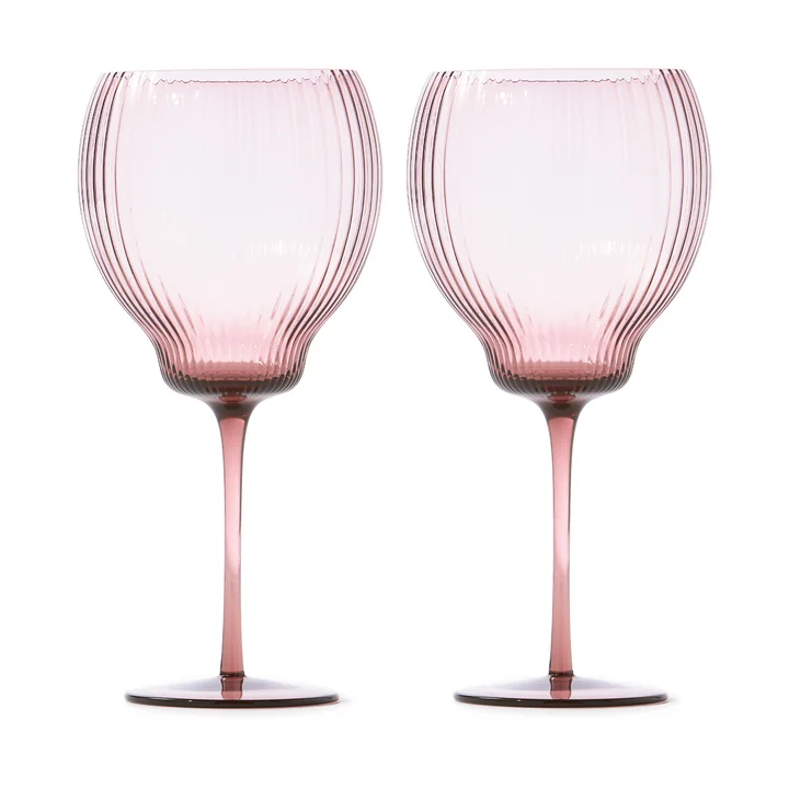 Pols Potten - Pum Coupe Verre à vin L, violet foncé (set de 2)