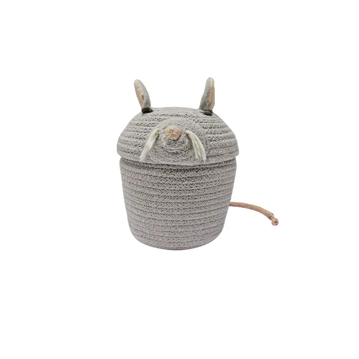Panier de jeu et de rangement, mini Renata the Rat, gris de Lorena Canals