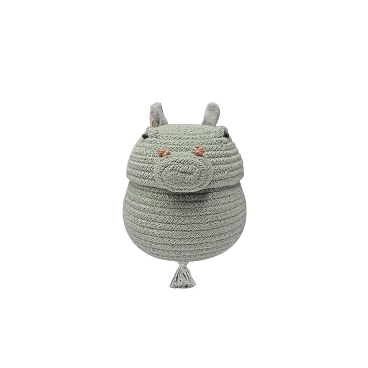 Panier de jeu et de rangement, mini Henry the Hippo, bleu clair de Lorena Canals