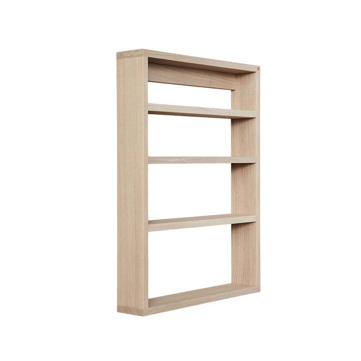 A-Podium Shelf, 70 x 10 x 52 cm, chêne laqué blanc mat de Andersen Furniture