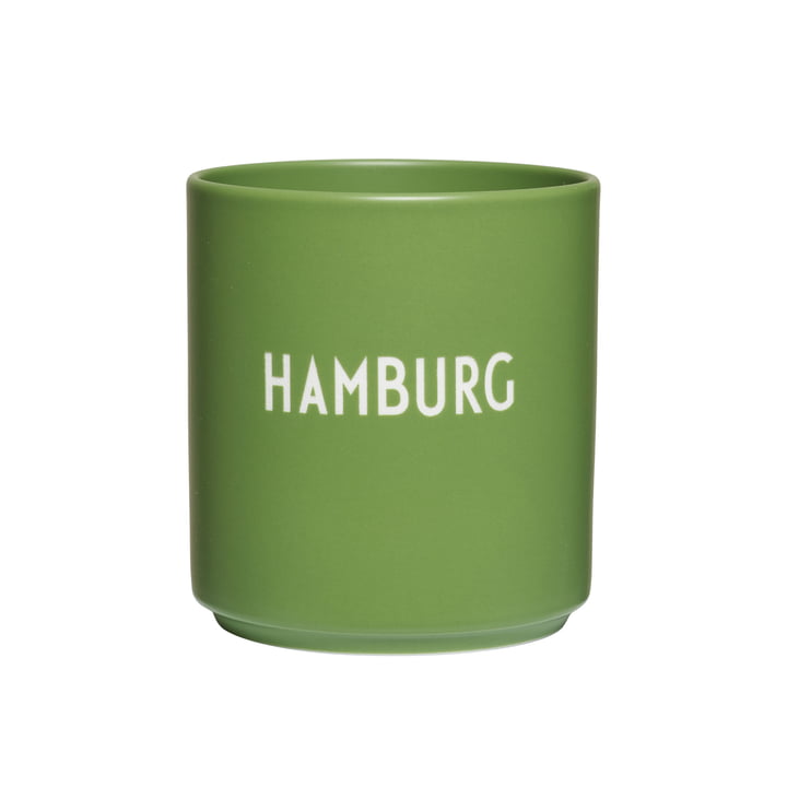 Design Letters - AJ Favourite Gobelet en porcelaine, Hambourg / vert