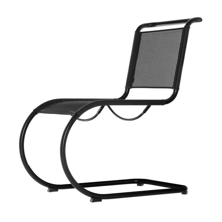 S 533 N chaise, structure noir profond (RAL 9005) / tissu noir ( All Seasons ) de Thonet