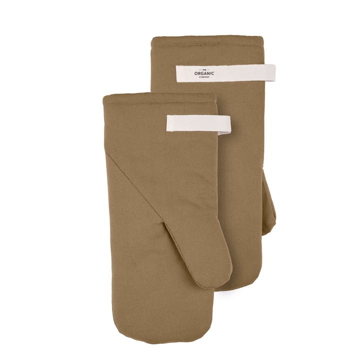 Gants de four, Large, kaki (set de 2) de The Organic Company