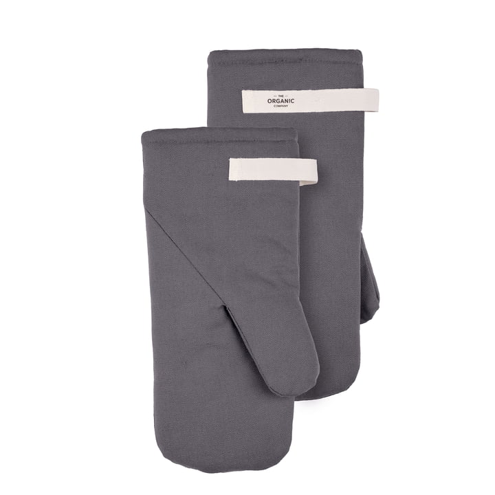 Gants de four, Large, gris foncé (set de 2) de The Organic Company