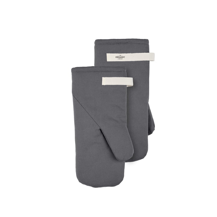 Gants de four, gris foncé (set de 2) de The Organic Company