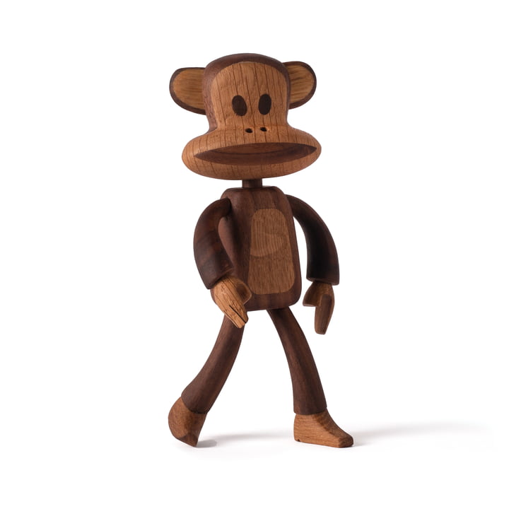 Julius the Monkey Figurine en bois, Noyer & Chêne naturel de boyhood