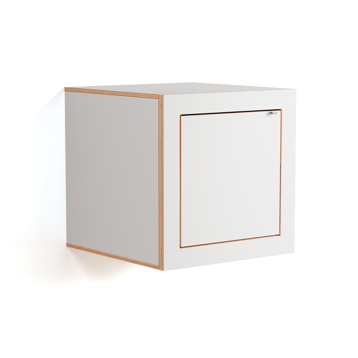 Ambivalenz - Fläpps Box Table de nuit 40 x 40 cm, blanc