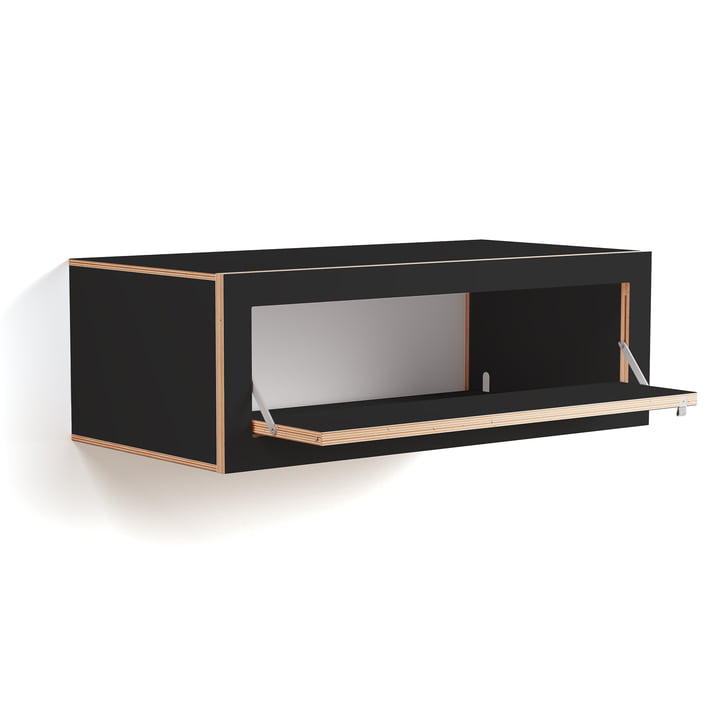 Ambivalenz - Fläpps Box Console murale 80 x 27 cm, noir