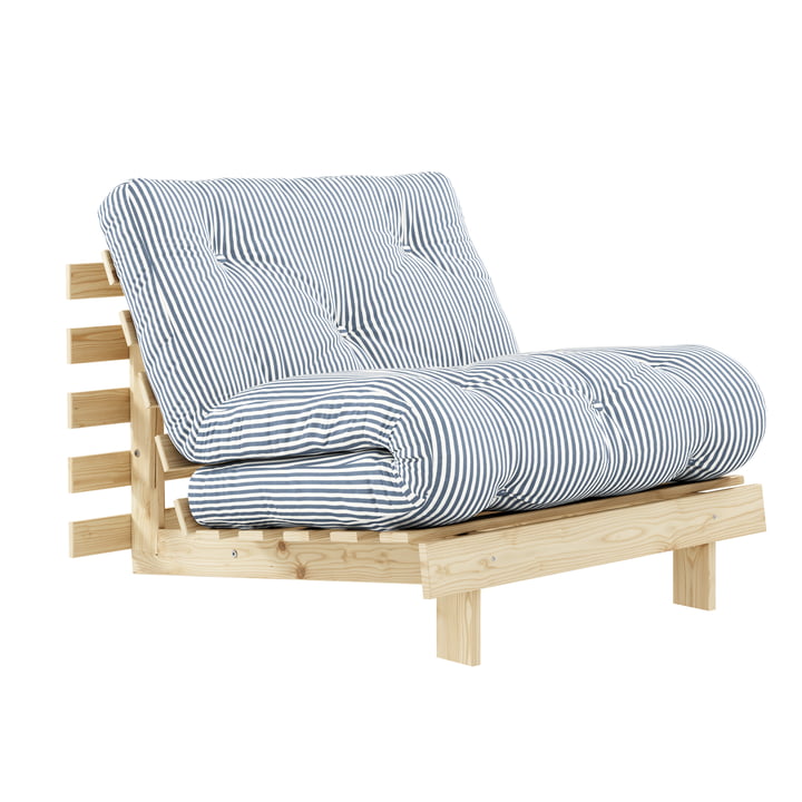 Karup Design - Roots Fauteuil-lit 90 cm, pin naturel / beach blue