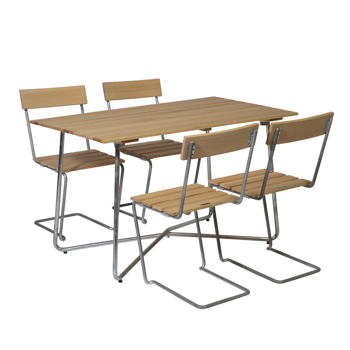 1 chaise de jardin, B25A 120 Table de salle à manger, chêne huilé de Grythyttan