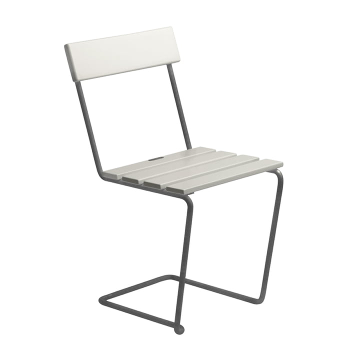 1 chaise de jardin, chêne laqué blanc de Grythyttan