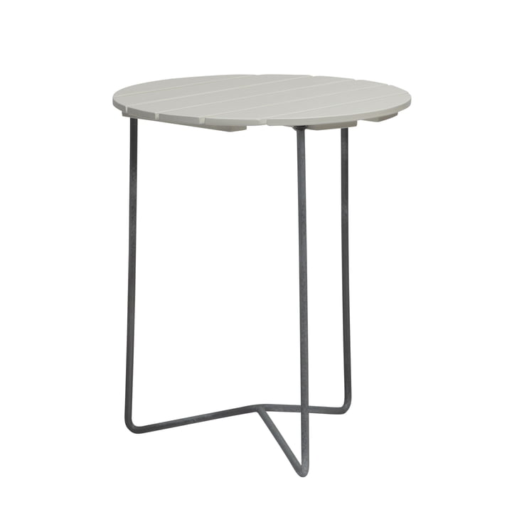 6B 60 Table de jardin Ø 60 cm, Chêne blanc laqué de Grythyttan