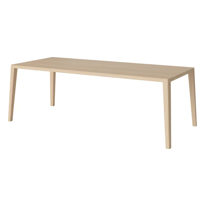 Bolia - Graceful Table de salle à manger, 220 x 95 cm, chêne pigmenté blanc huilé