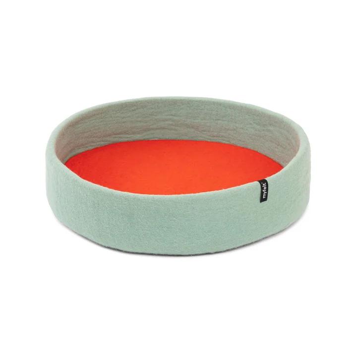 Fine Panier pour chien, incrustation orange rougeâtre de myfelt